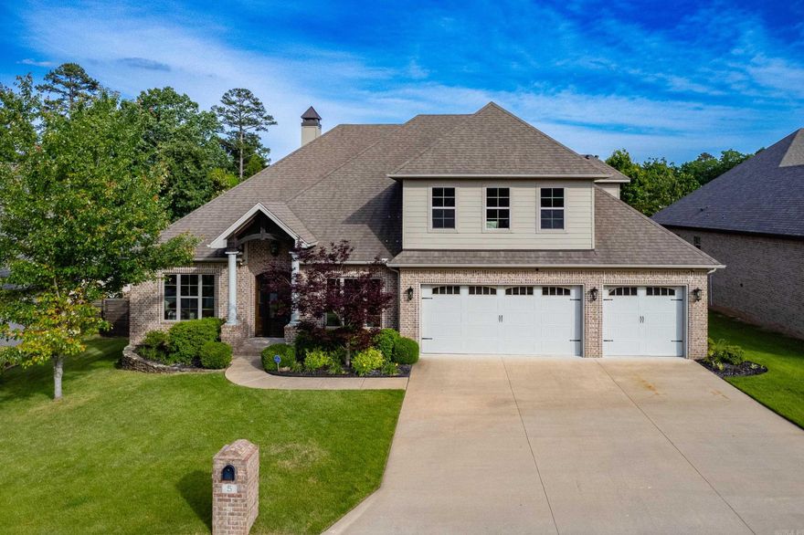 Beautifully updated home with flexible spaces and thoughtful details throughout! Main level office with built ins plus spacious great room with gas starter fireplace flanked by bookcases. Kitchen features a new gas cooktop in 2024 along with great flow for everyday living and entertaining. Fresh interior paint, upgraded light fixtures, and new roller shades give the home a stylish, updated feel. Large primary suite offers a spa inspired bath with dual sink vanity plus convenient access to the laundry room. Two nice sized main level guest bedrooms share a large bath with new glass shower door. Upstairs features a large bonus/game/second living area along with an additional guest bedroom and bath, perfect for guests, teens, or hobbies. Step outside to gorgeous landscaping, a large fully fenced lot, and covered patio/deck complete with built in gas grill for outdoor entertaining. Wonderful layout with great storage, multiple living spaces, and beautiful updates throughout. Come see!