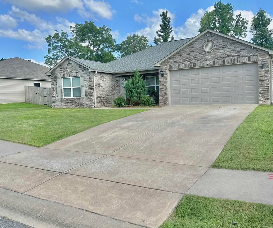 Welcome to this beautifully maintained 4-bedroom, 2-bathroom home located in a desirable neighborhood in Cabot, Arkansas. Built in 2020 and upgraded with a brand new roof in 2021, this home offers 1631 square feet of open and functional living space. The open-concept layout seamlessly connects the living room and kitchen, making it ideal for both everyday living and entertaining. The kitchen features a breakfast bar and ample storage, while the spacious backyard provides room to relax, play, or garden. With its modern finishes, move-in-ready condition, and convenient location, this home is a must-see for buyers looking for comfort, style, and value.