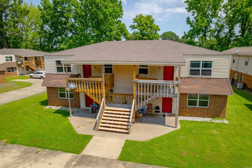 Great investment opportunity! We are proud to bring this 16 unit apartment complex to the market in Searcy, AR. Made up of 16 two bedroom units, this opportunity offers stable-in place cash flow while allowing an investor to capitalize on rental increases. With an average square footage of 940 sqft, they provide ample living space being 2 bed/1.5 bath. Updates include new widows, LVP flooring, new appliances, paint, and new fixtures in select units. Reach out for more information.