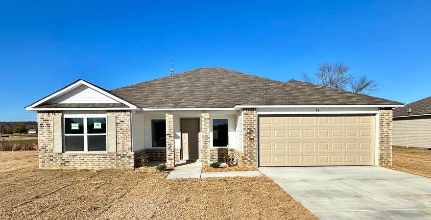 The Washington plan is a charming, popular home with a spacious, airy feel. The home has special architectural details in the entryway and boasts a large Living Room and Master Bedroom.   Valuable upgrades included in this home: soaker tub/shower combo in Master Bath, plumbing faucet upgrade 2, 8" deep Kitchen sink, 16" laminate bar top in Kitchen, Luxury Vinyl Plank flooring in wet areas and Living Room and adjacent hallways, raised ceilings in Living Areas per municipal requirements, fiberglass exterior doors, Cheyenne style doors, baseboards level 2, LED disk lights in Living Room, full sod, stainless steel appliance package.         $50 initial assessment due at closing.  *** AGENTS, SEE SHOWING REMARKS OR AGENT REMARKS FOR VERY IMPORTANT INFORMATION. ***  THIS HOME IS SCHEDULED TO BE COMPLETE IN EARLY DECEMBER.