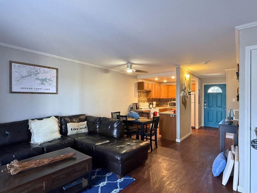 Turn-key, fully furnished, and was already performing as an active STR this two-story condo in the heart of Fairfield Bay is the perfect investment, getaway, or low-maintenance home base.  Featuring 2 bedrooms and 1.5 baths, this well-kept unit comes completely furnished with all appliances conveying, so you can step right into vacation mode or keep the bookings rolling from day one. The two-story layout provides great separation of space, with comfortable living and dining areas on the main level and both bedrooms tucked upstairs for added privacy.  Enjoy everything Fairfield Bay has to offer! Enjoy riding the miles and miles of OHV trails, walk across the parking lot to play Pickleball or take a dip in the Cool Pool, play a round of golf, or enjoy the hiking & biking trails with the ease of lock-and-leave living. Whether you’re expanding your investment portfolio or searching for a ready-made retreat, this condo delivers convenience, comfort, and income potential in one smart package.