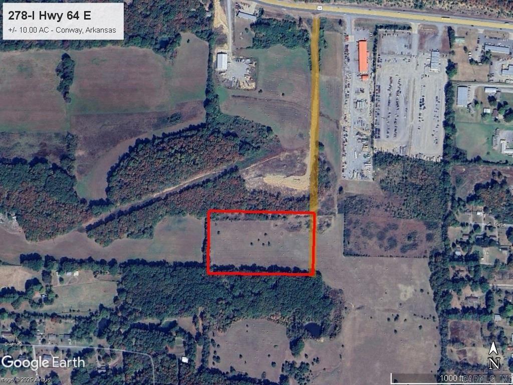 EXCELLENT LOCATION IN CLOSE PROXIMITY TO CONWAY with great development potential. This +/- 10.00 acre tract in Highway 64 Business Park features convenient access to US Hwy 64 and I-40. The property offers many commercial and industrial options. Additional acreage available. Mineral Rights do not convey.