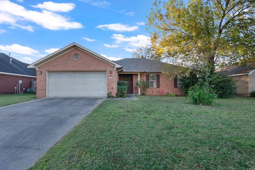 Home is located off South Donaghey off Farve Lane, close to Ellen Smith School and UCA. Enjoy beautiful camellias lining the sidewalk to your front porch. You'll love the fresh paint inside, vaulted ceiling in the living room, and lots of natural light in the whole house. The primary suite has space for a king-size bed and still feels roomy. One of the favorite things about the property is the covered back patio and fenced in yard for pets and kids. Don't miss out on this affordable home in one of Conway's great subdivisions.