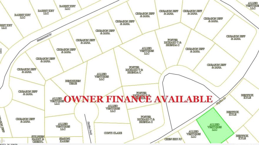 Owner-finance or cash. Area has water tap-in available, septic needed, propane needed, power available and great area amenities. Great for cabins & Airbnb investors. Simple owner-finance terms. Owner/Agent. Discount for purchasing 10 or more lots. Parcel# 800-05702-000