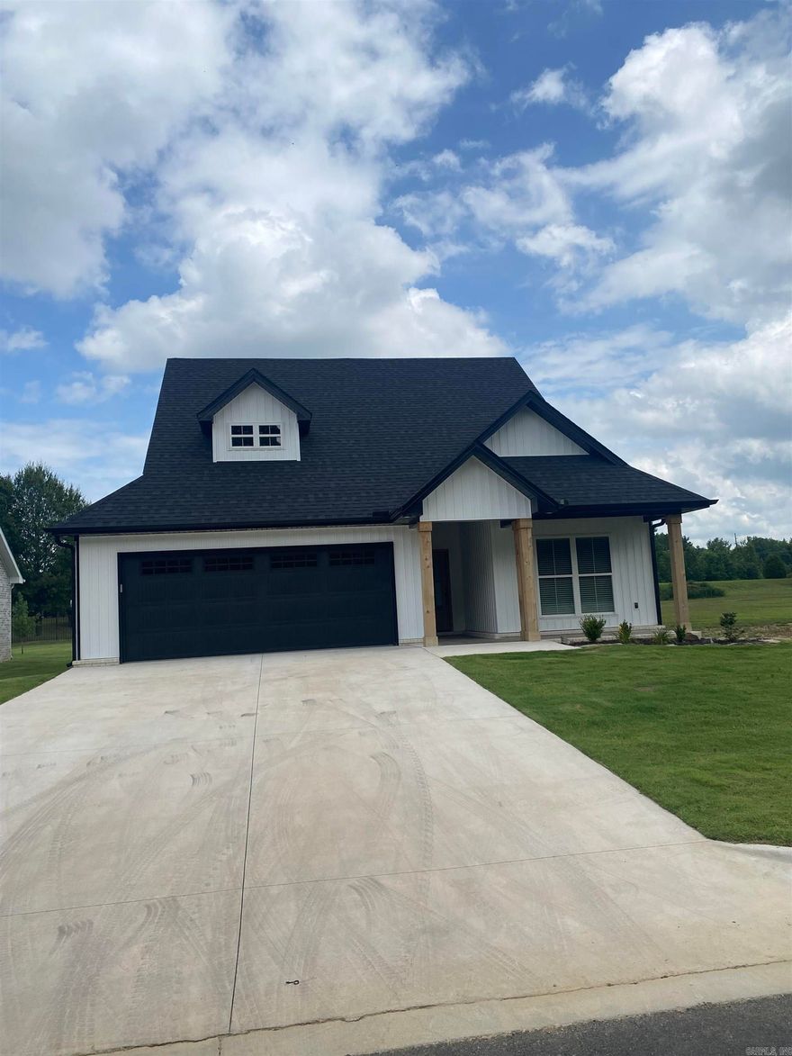 New construction with open floor plan and gas log fireplace