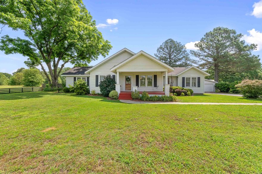 Taking back-up offers on this country charmer! 2,262 Sf on approx 3.3 acres w/addtl acreage available on either side!! The kitchen is the heart of this open floor plan. Granite counters, breakfast bar, ss appliances & pantry. Large, bright rooms throughout. Tons of closets & storage. Huge laundry, office/hobby room, mud room w/1/2 bath, & sun porch in back (not included in sf). Guest BR in front w/private bath & walk-in shower. Master suite in back w/double vanity & tub/shower. Fun finishes thru-out! Other extras include a front porch swing, covered side porch, & huge back deck, partially covered. It overlooks the above-ground pool & fire pit. Perfect for outdoor entertaining w/family & friends! 2 Storage sheds. Partially fenced. Many other updates & new roof (2024). Convenient to Cabot, Vilonia, Beebe & Conway. Refrigerator in mud room stays.  Call for more info! (Agents please see NEW remarks.)