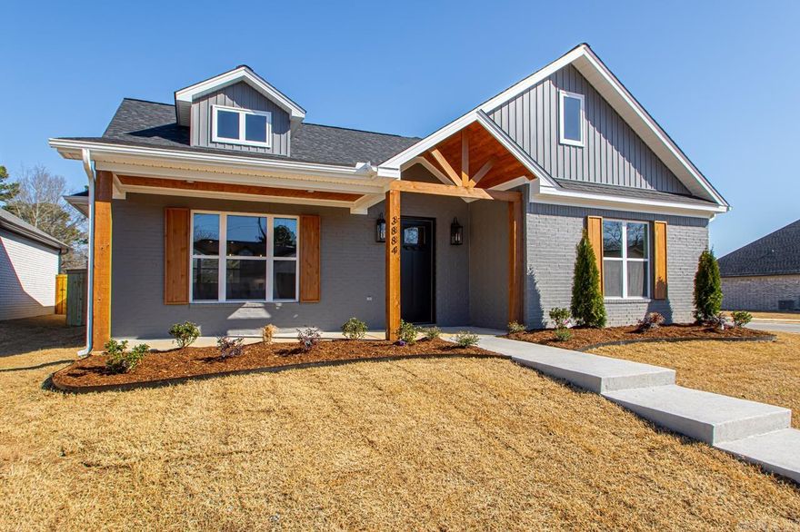 Custom built home.  LVP flooring throughout.  Tile in bathrooms & laundry room.  3 bedroom, 2 bath house.  Quartz countertops, large pantry, stainless appliances, 10 foot ceiling in living room.  9 foot in bedrooms.  Built-ins in the primary closet.