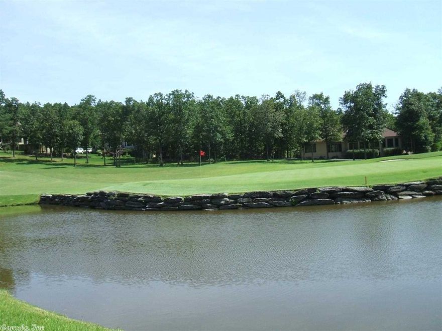 Slight drop from street then almost level lot right on the green with beautiful water hazard between. On a street of beautiful homes. Add yours here.