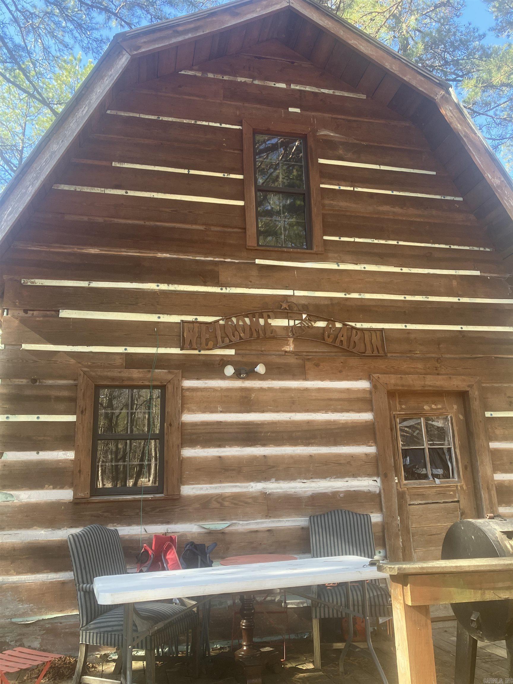 Looking for peace and quiet...you found it!  Call today to check out this 20 acre property with Cabin. It comes complete with indoor plumbing, well, power and septic. Nice pond, level property with trees. If you want privacy, this is for you. Call me today for an appt to see. Agent must accompany you to see the property.