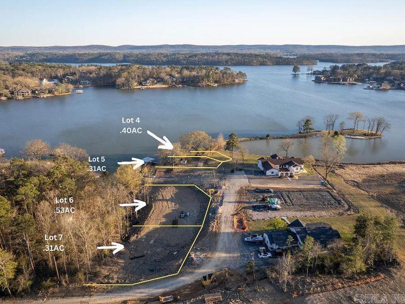 Lot 6 Vista Point Subdivision...154' / .53Acres +/- Waterfront lot on Lake Hamilton!...New waterfront subdivision...Area of multi-million dollar homes...Amazing views overlooking Lake Hamilton...Build your dream home today...Survey on file...See agent remarks.
