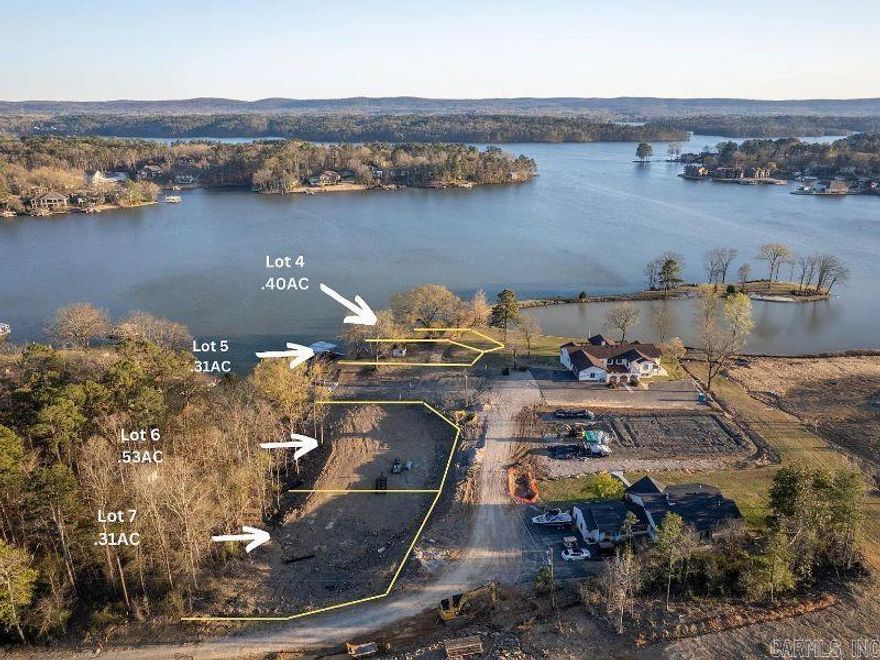 Lot 6 Vista Point Subdivision...154' / .53Acres +/- Waterfront lot on Lake Hamilton!...New waterfront subdivision...Area of multi-million dollar homes...Amazing views overlooking Lake Hamilton...Build your dream home today...Survey on file...See agent remarks.