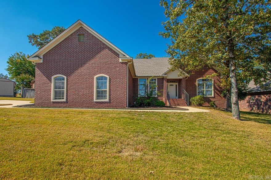 Beautiful move in ready home in the heart of Sherwood! This home features 3 bedrooms, 2 full baths plus an office/bonus room. As you enter through the front door you step into the spacious living room with corner fireplace that opens into the dining area along with the kitchen. Kitchen features all stainless steel appliances and plenty of cabinets for storage. Right side of the home features 2 spare bedrooms with a hallway full bath. Office/Bonus room is off the living room with double glass doors. Left side of the home is the large primary bedroom with tray ceiling. Primary en-suite consists of dual sinks, jacuzzi tub, walk in shower and large walk in closet. Out back you will find the covered back porch and spacious fenced in back yard. Many updates done within the past few weeks including new roof, new interior paint and new carpet. Schedule your showing today!