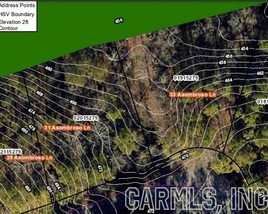 Double lots that total .63 acre located on the 5th hole of the Granada Golf Course.  Beautiful new homes in the area.  Granada Golf Course is ranked as one of the top ten courses in Arkansas.  HSV is a gated community with 9 golf courses; 11 lakes; 20+ miles of trails; fitness center with indoor pool; tennis/ pickleball complex; and more.  Come see what all the Village lifestyle has to offer!  Pictures are photos of the lots and various photos of Granada and Village amenities.
