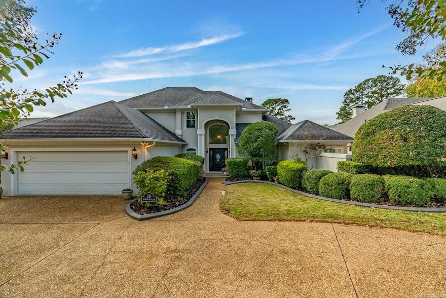 Welcome to your dream oasis on the private Maumelle Country Club golf course! This stunning home is perfect for gatherings w/family & friends. As you enter you will be impressed with 18' floor to ceiling windows & windows across the back giving amazing natural light. Love to entertain, you will love this floorplan w/living room, separate great room both open to the amazing chef's kitchen w/double ovens, expansive countertop & cabinet space. Main floor (extensively remodeled 2007) has separate dining, office & striking stone accent wall adding a touch of elegance. The oversized primary bedroom serves as a sanctuary w/walk-out access to backyard. The primary bath is spa like w/special private deck. Outside discover your personal haven - a sparkling pool surrounded by beautiful crepe myrtle trees, perfect for summer fun. Lg covered patio invites you to host barbecues or unwind w/loved ones. Private, cart path from course to cart garage. Upstairs find 3 bedrooms & full bath that provide ample space for family & guests. Imagine creating lasting memories in this beautiful home. Welcome to your new life on the golf course!