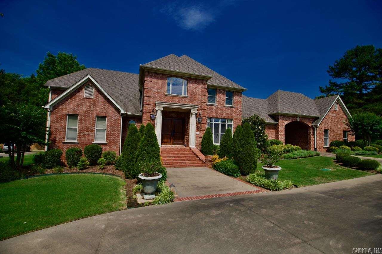 Beautiful custom built home! Downstairs boast large foyer, family room, formal dining, breakfast area, wet bar, coffee bar, hearth room, kitchen has granite countertops, double wall oven, pot filler, JennAir appliances and plenty of cabinets. Great master with his & her vanities & walk-in closets. Upstairs features 2 bedrooms with jack-n-jill bath, another huge room with it's own bathroom that could be a bedroom, den or game room, security room, safe, endless pool in garage. 6 car garage with circle drive.