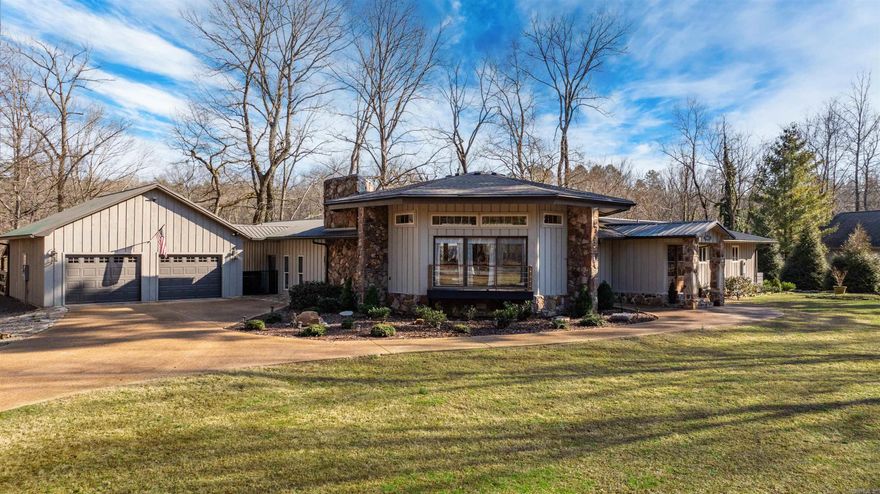 Experience the epitome of luxury living with this breathtaking riverfront home on the scenic Little Red River. Nestled on 3 expansive riverfront lots, this completely remodeled retreat offers stunning views from every room. Step inside to discover an open-concept dining and kitchen area with soaring 16’ wood ceilings, and custom finishes throughout. The chef's kitchen is outfitted with durable Durasein countertops, a wine cooler, and an ice machine – perfect for entertaining. This home boasts 3 spacious bedrooms, including 2 master suites for ultimate comfort and privacy, and 3 beautifully appointed full baths. Relax in the screened porch while soaking in the tranquility of the lush, terraced landscaping that complements the picturesque riverside setting. With 2 private boat docks, this property provides easy access to water activities, making it the perfect haven for both relaxation and adventure. Whether you're enjoying the panoramic river views or the meticulously landscaped surroundings, this home offers a rare combination of elegance, comfort, and natural beauty. Your riverside escape awaits!