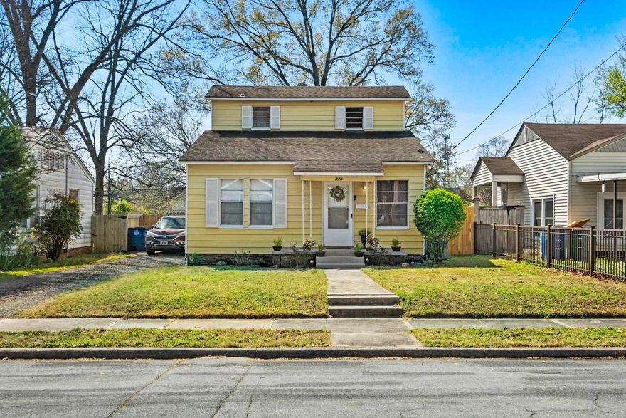 Rare opportunity to own one of the oldest homes in Park Hill—homes like this don’t come available often. This well-maintained 2-owner home is full of character, history, and timeless charm.  Featuring 4 bedrooms (2 upstairs, 2 downstairs) and 1.5 bathrooms, the home offers a flexible layout with abundant natural light and space for everyday living. Unique architectural details include the original brick flue in the half bath, a nod to the home’s early wood stove heating system.  Recent updates include interior paint, added half bathroom, painted cabinets with new hardware, quartz countertops, new backsplash, updated lighting, new appliances, and a fenced yard with double gate.  Enjoy the outdoors from the large covered back porch overlooking the fenced yard—ideal for relaxing or entertaining.  Additional features include a separate electric circuit for added reliability, a 12x12 wood shed with new roof and repairs, and an 8x12 aluminum shed. Per previous owner (2022), roof, HVAC system, and hot water heater were updated.  Opportunities to own a historic home with this level of care and updates in Park Hill are limited—schedule your showing today.