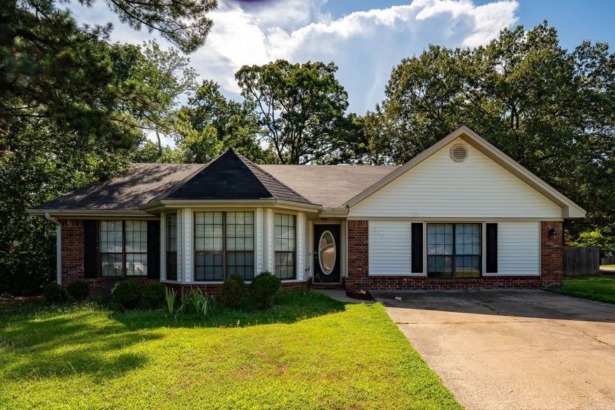 Spacious and well maintained, this 3 bedroom, 2 bathroom home offers 2,099 square feet on a desirable corner lot in the heart of Conway. Conveniently located just minutes from the University of Central Arkansas, shopping, dining, schools, and parks, this home combines comfort, functionality, and location.  Inside, you’ll find a split floor plan designed for privacy and everyday living. The living room features vaulted ceilings, a cozy fireplace, and plenty of natural light, creating a warm and inviting atmosphere. A large bonus room provides flexible space for a home office, playroom, second living area, or guest retreat.  The kitchen and dining areas flow seamlessly together, making the home ideal for both entertaining and daily life. Additional interior storage rooms provide extra convenience and organization.  Step outside to enjoy the covered patio and fully privacy fenced backyard complete with a storage shed and plenty of room to relax, entertain, or play.  Located in an established neighborhood near UCA, this home offers the space and versatility buyers are looking for in one of Conway’s most convenient locations. Schedule your private showing today!