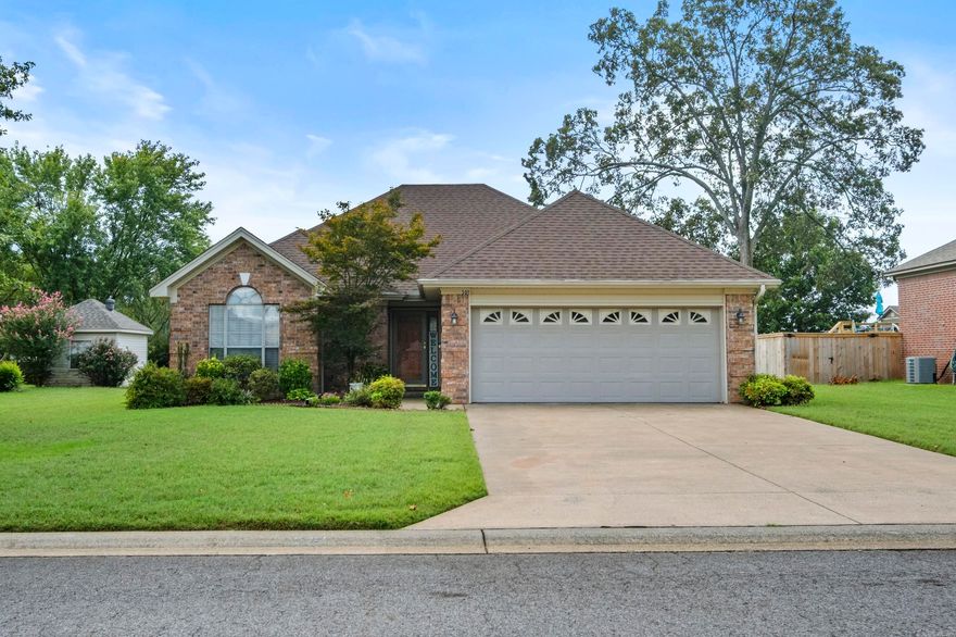 PRIDE OF OWNERSHIP shows throughout this Beautiful 3-bedroom, 2-bath Brick home located in the highly sought-after Cabot School District. Conveniently situated just minutes from Highway access for easy commute, this home offers an inviting & functional floor plan designed for comfortable living. The spacious great room features beautiful Hardwood Floors and gas fireplace with built-ins for added character.. The Kitchen includes a pantry, breakfast area, stainless appliances, & Sink windows overlooking the back yard. The Split floor plan offers added privacy, with a large Primary Suite, featuring a walk-in closet, separate his-and-hers closets in the bathroom, a wak-in shower, a make-up vanity, & linen tower. Both guest bedrooms are generously sized with ample closet space, and a vault ceiling in one of the guest rooms. The backyard is beautifully landscaped and includes a covered patio with an additional automatic retractable canopy. A storage building that matches the home's exterior provides extra space for your lawn tools or hobbies. Recent updates include a new roof,(2022) & a new water heater (2022). This home is Immaculate, Well Maintained & Move-In Ready! See Video!