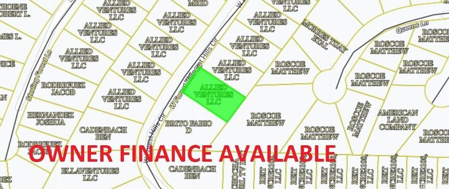 Owner-finance or cash. Area has water tap-in available, septic needed, propane needed, power available and great area amenities. Great for cabins & Airbnb investors. Simple owner-finance terms. Closing included in price. Quit claim deed conveys. Owner/Agent. Discount for purchasing 10 or more lots.  Parcel# 800-04529-000