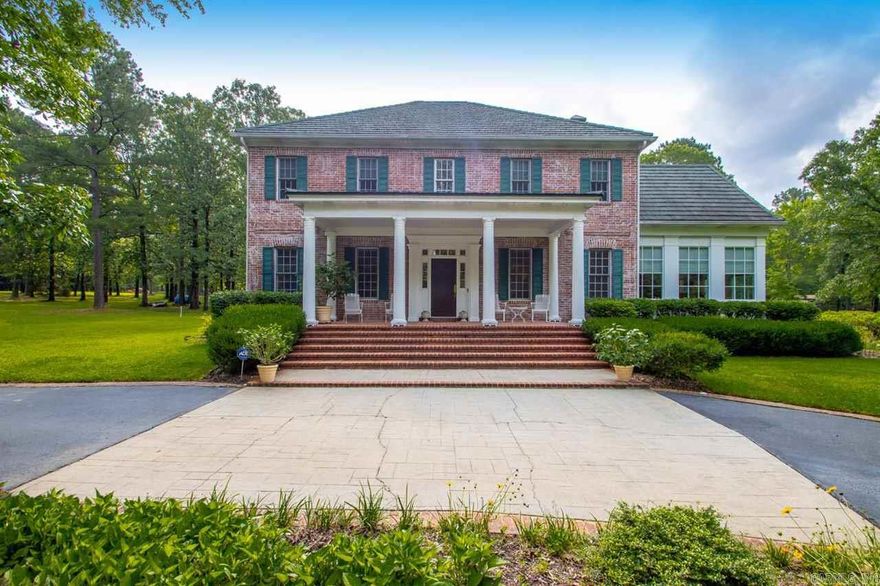 Private / Picture Perfect Home... Amenities include: Approximately 4654 SF, 5 Bedrooms, 4 1/2 Bathrooms, Large Master Bedroom, Living Room with Wood burning fireplace, Office/Study Room, Formal Dining Room, Kitchen/Dining Combo, Wonderful Kitchen with Island, Breakfast Bar, Bonus Room, Basement, 3 Car Garage, Circle Asphalt Driveway, Sprinkler System, 42' x 40' Barn,  Gated Entrance, Storm Shelter, All sitting on a tree shaded 23.4 acres +/-, Bryant Schools,& Much More.. A Must See