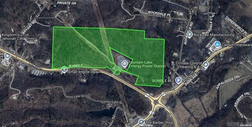 "Prime location alert! Boasting 62+/- acres with approximately 1,500' feet of highway frontage on the high-traffic corridor of Highway 7 North. This property offers endless potentials for your business, new subdivision, a vibrant neighborhood, or a variety of other ventures. Situated on the north side of the Roundabout at the Hwy 5 and Hwy 7 junctions, enjoy unparalleled accessibility—just 5 minutes south of Hot Springs Village's main entrance and 5 minutes from downtown Hot Springs. Unlock the possibilities with this exceptional property!" Seller will consider subdividing.