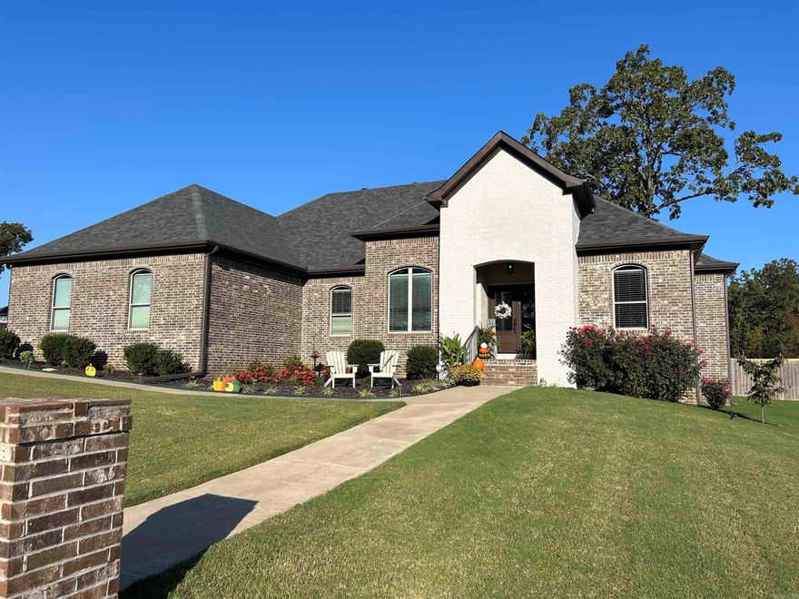 Welcome to 933 Millers Glen Drive; a beautiful all brick home on a  1/3rd acre corner lot in the desirable Millers Glen Subdivision. Forty paid off Solar panels with two Tesla batteries-one a Power Wall, provides for charging an EV overnight, or electricity during a power grid failure. Electricity bills are $35/mo. This contemporary one level home has 4 bedrooms and two baths, a wrap around master suite with walk in closet, "rain" and standard walk in shower, water closet and soaking tub, an open floor plan with double half reed Pella glass doors, hardwood floors, ceramic tile in bathrooms and laundry,  granite countertops in kitchen and bathrooms, double sinks in both bathrooms and a split second bathroom, ceiling fans and lights with large custom closets in bedrooms, abundant kitchen cabinetry with pullout shelving, and much more. Come see for yourself!