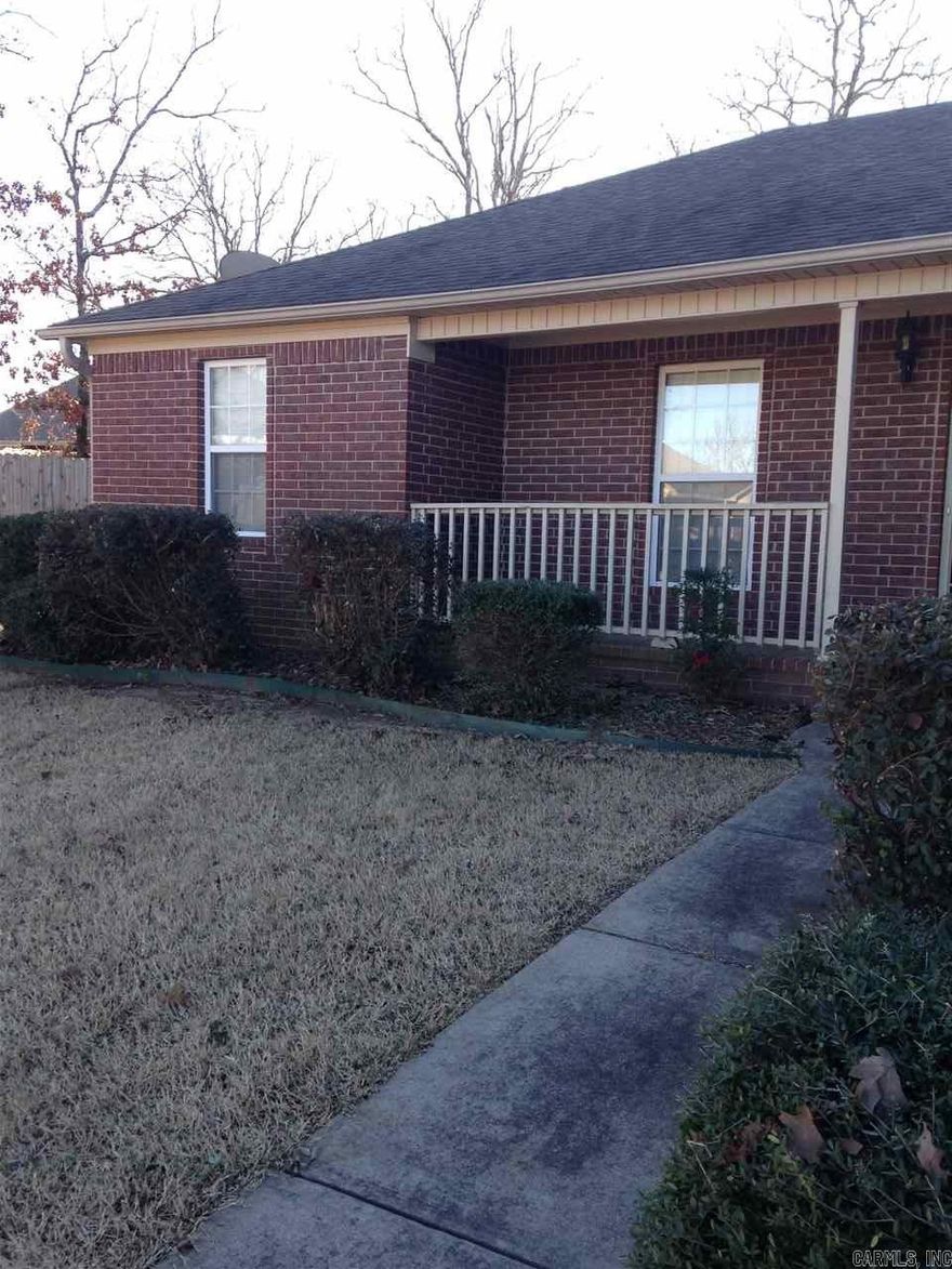 Nice 3 bedroom 2 bath split bedroom plan with fireplace.  See through kitchen window opening to living room. Large fenced in backyard with shade trees and patio. No Smoking. Pets permitted with restrictions.