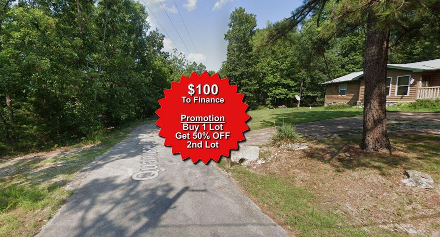 Arkansas Land for Sale - Buy one lot and get 50% off an additional lot! Owner-finance for easy terms. Nice lot to develop or hold for future value. Public water and electric are available to run to property and will need septic. Owner/agent. No mobiles allowed. Finance is $100 down and $99 a month for 10 month. Closing costs are included. No limit on lots.  Parcel ID# 230-14757-000