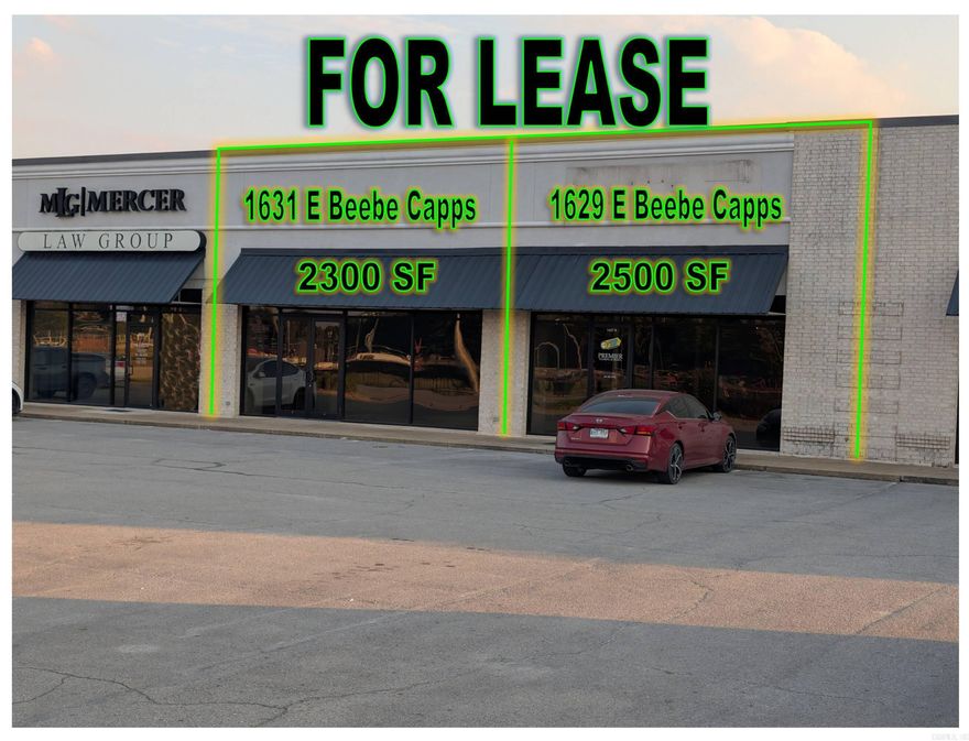 2300 SF for lease. Formerly a flooring store and showroom, this retail space is ready for a new tenant. Located across the street from Harding University, this location offers strong traffic counts and visibility with 355 feet of Beebe Capps frontage. Call for your tour, lease details, and requirements. Agents see remarks