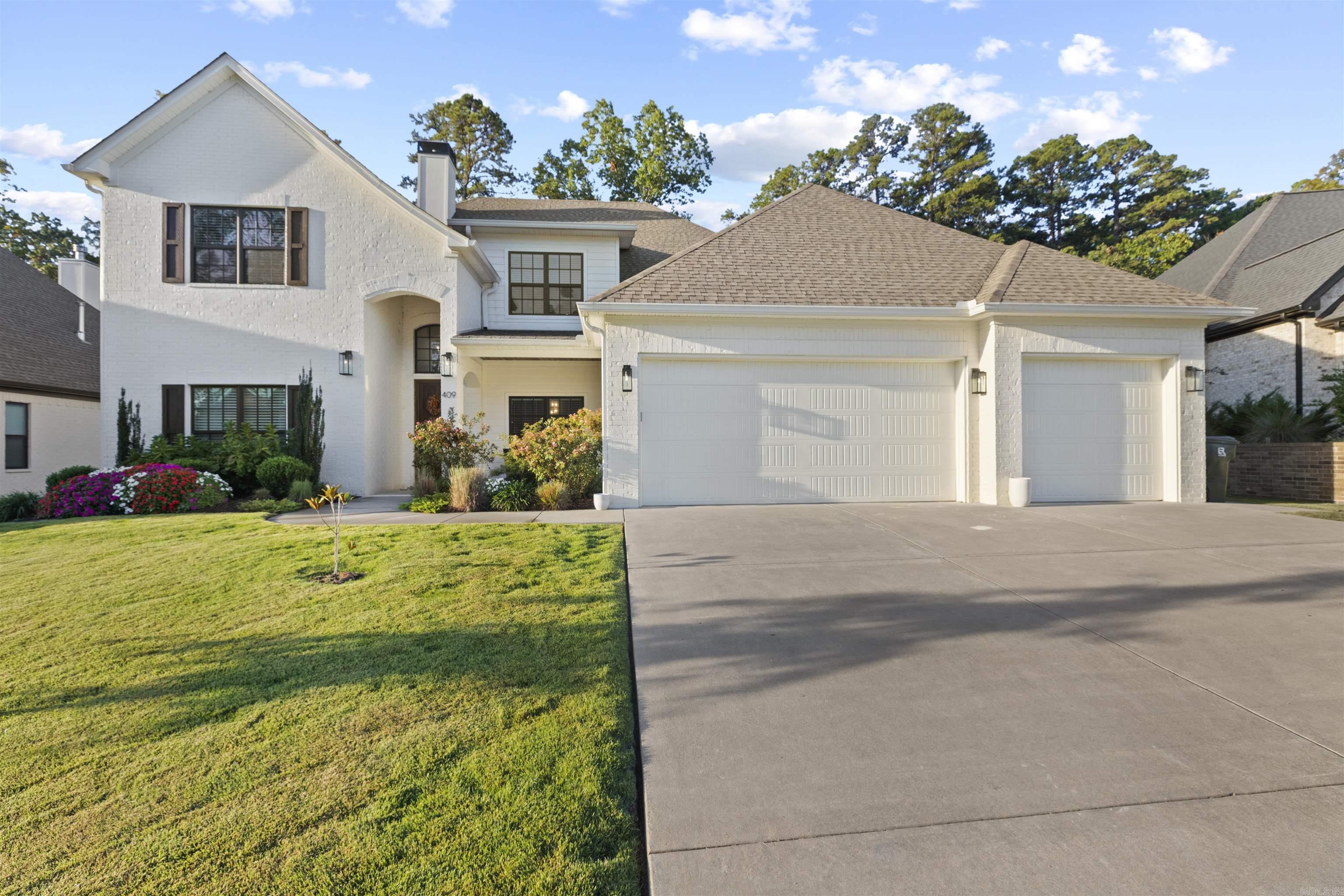 Custom built - immaculate & well-maintained. Primary BR & bath w/heated floors + 2 guest BR on main level all w/ private baths + half bath. Rare to find 3 BR 3 1/2 B on main level. 2BR, 1 B & bonus room w/ wet bar up - also wired for a projector for movie nights. Access to floored attic storage from upstairs & pull-down s/w in garage Open every door to see all the walk-in closets & storage. 1 closet up could be a mini-office or ideal study space. Chef's kitchen w/ all appliances (microwave drawer, double door refrig w/ ice, double wall ovens, 5 burner gas range & wine frig. Abundance of cabinets & pantry. Greatroom FP w/ gas logs & built-in bookshelves. Large windows offer an abundance of natural light & 9 & 10 + ceilings contribute to the open spacious feel of the home. Utility room opens into primary BR closet and offers convenient cubbies in the mudroom space opening from the garage. All appliances including washer/dryer remain. Just move right in and enjoy the family space & fabulous entertaining options. Inviting covered porch w/ WBFP & row of mature evergreens offer privacy in backyard. Putting green for the golfer & low-maintenance turf in back yard. 1/2 bath off porch.