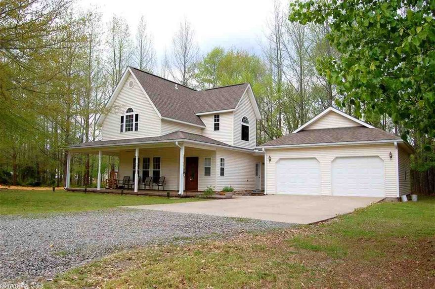 This type of home is very hard to find! Gorgeous appeal inside and out, situated on approx 7 acres overlooking a private pond. Only minutes from town and close to Little Red River access. Built by Willie Stone Construction, this home is extremely well-insulated and features a master bedroom and bath downstairs and two bedrooms and second bath upstairs.  Large wrap-around covered porch and additional enclosed 100 sq ft of office space off of the kitchen. Plenty of storage, 2 car garage, plus utility shed.