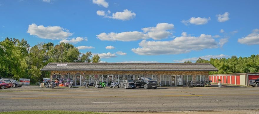 Two businesses one price.  Southside storage-77 storage units. Office strip mall 4,000 heated and cooled space. 6 buildings on property.