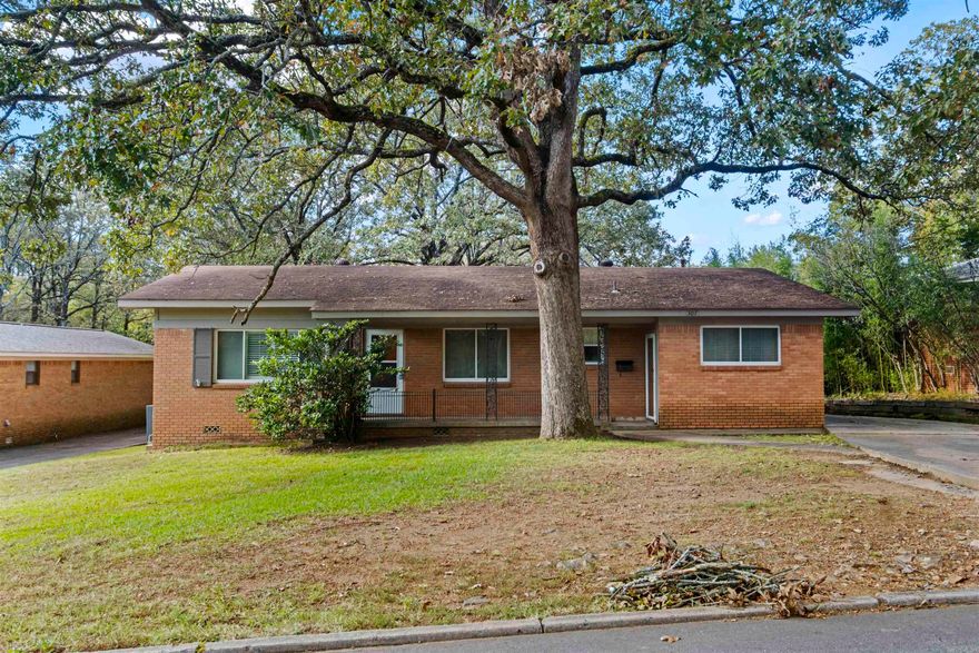 Nice Home that is located in the Heart of Original Sherwood, and is walking distance to Sherwood Elementary! This 3 bedroom, 2 bath home has 2 living areas, plus a wonderful, large lot (Approx. 0.54 acres) There appears to be hardwoods under the main living area carpet and master bedroom carpet.  Needs some TLC but the layout is good!! It is also close to the Mall, Hospitals, Grocery stores, and more. Storage building in the back conveys. Come make this one your Home!
