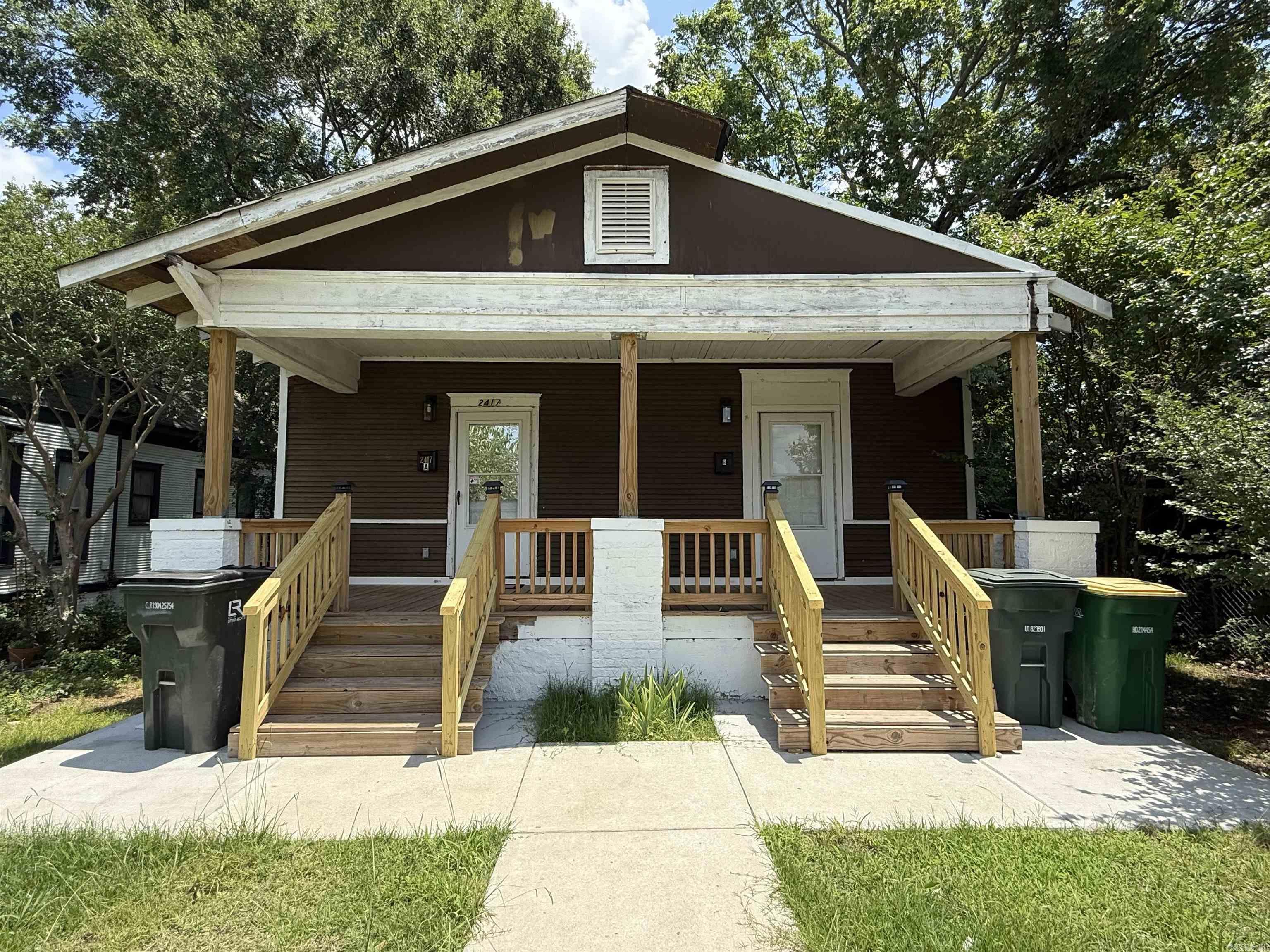 Duplex featuring two 1-bedroom, 1-bath units perfect for investors or owner-occupants! Both units have been updated with fresh interior paint, fixtures, and remodeled bathrooms. Each kitchen is equipped with appliances that are approximately a year old. Enjoy the curb appeal with a newly built front porch and brand-new sidewalk leading up to the home. New deck and stairs leading up to back of the house. A great opportunity for rental income!