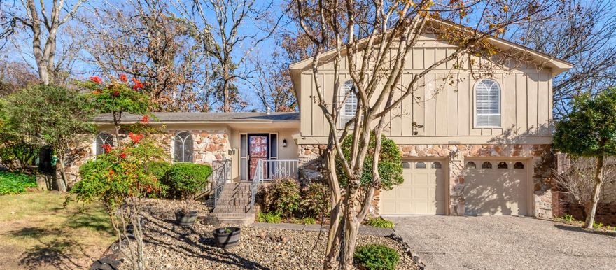 This unique West Little Rock home offers a fantastic opportunity for its next owner, with all major big-ticket items already completed for peace of mind. Recent updates include a newer roof (2020), newer HVAC system (2019), newer water heater (2019), updated kitchen cabinets (2023), slab granite countertops (2023), LVP flooring (2024), & remodeled bathrooms (2025)  The layout provides excellent functionality and flexibility. The main level features a spacious living room, dining area, and eat-in kitchen. Downstairs, you’ll find a den with a wet bar, a site-built wood-burning fireplace with a Buck Stove insert, a unique stone wall, and access to the two-car garage. Upstairs was originally designed as four bedrooms; the primary bedroom could be used as a dream closet but could easily be converted back to a fourth bedroom or transformed into spacious nursery!  Outside, oversized lot offering exceptional privacy. The home features a sprinkler system in both the front and back yards, a fully fenced backyard, & a two-level deck perfect for entertaining or relaxing. A French drain has also been installed with thoughtful updates, solid maintenance, & an excellent West Little Rock location