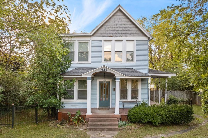 Located in the May-Lecta-Sweet Historic District, this charming Victorian-style home has a lot of character and offers a blend of traditional styles and modern updates (e.g. new energy-efficient windows). From the vintage staircase to the newly-tiled backsplash, the interior provides a touch of style while the exterior boasts a variety of attractive features, including a private backyard, decorative rod iron fencing, and wraparound porch. In addition to new energy-efficient windows, other updates include new flooring and light fixtures. Last but not least, the home’s location on the tree-lined streets of the May-Lecta-Sweet Historic District puts you in close proximity to the UAFS campus, Creekmore Park, the FS Regional Art Museum, and other culture and entertainment opportunities. Unique, one-of-a-kind homes like this are rare and don’t last long — Call to schedule your showing today.