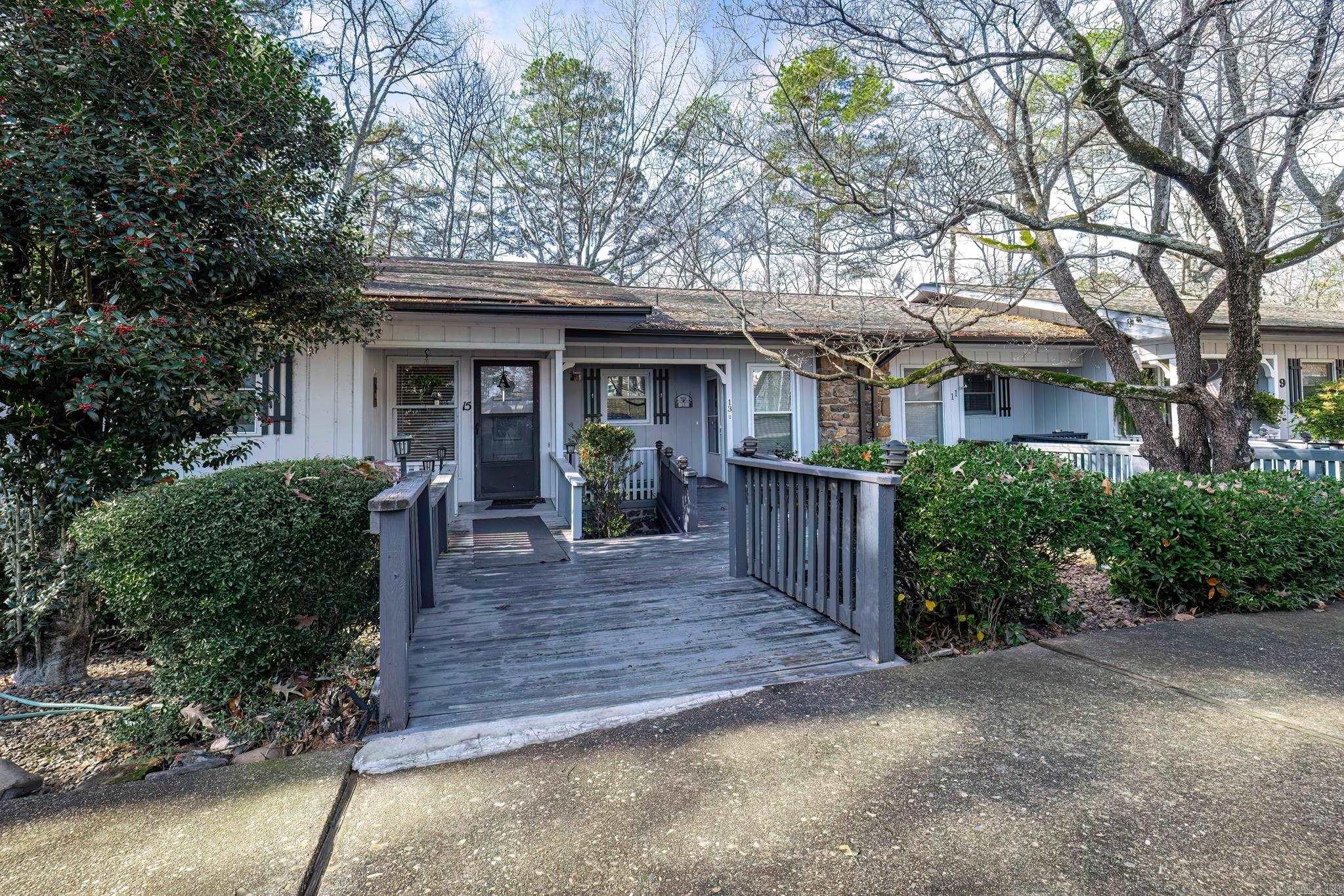 LAKEFRONT TOWNHOME, 2 bedroom, 2 bath on LAKE DESOTO WITH DOCK Updates include new slider and 2 windows, 6 can lights with dimmers, gutters and gutter guards, new walkway to dock, ceiling fans and lights. Water heater replaced in 2020. Updated kitchen with soft close doors. Deck off living room has pullout awning and Deckrite flooring.