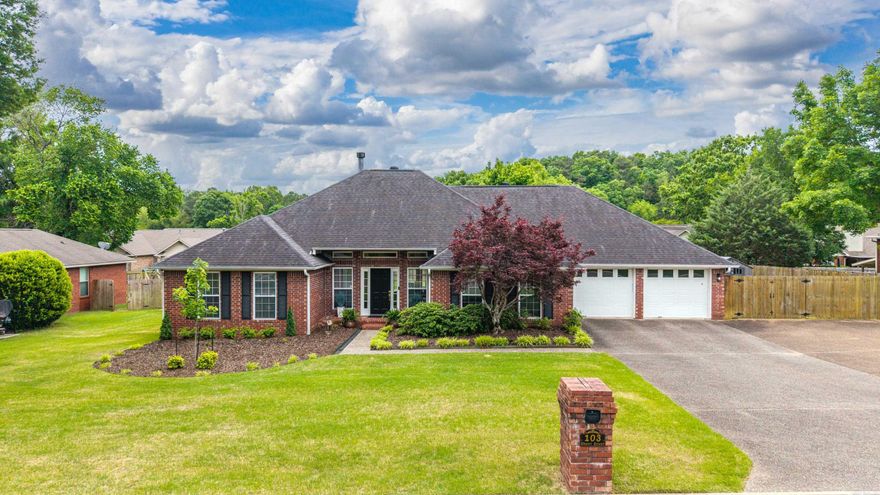 If homes could flirt, this one would already have a line of admirers down the street. Meet your new crush: a ridiculously good-looking, move-in-ready 4-bedroom, 2-bath traditional brick charmer in the coveted Lakeside School District. She’s been impeccably maintained—think “never misses a hair appointment” level of put-together. Inside, you’ve got options (and we love options). There’s a separate dining room for when you’re feeling fancy—or at least pretending to be—and an eat-in kitchen with a cozy breakfast nook for real life: coffee, cereal, and scrolling your phone before fully becoming a person. The kitchen itself shows off granite countertops and sleek steel appliances, ready to handle everything from burnt toast to holiday feasts. The gas log fireplace in the living area brings the cozy vibes without the “who forgot to buy firewood?” stress. Out back, it gets even better. Two bedrooms have direct access to the covered deck—perfect for sneaking out for fresh air, morning coffee, or a little peace and quiet when the house gets lively. The yard is flat, fenced, and ready for pets, kids, or your ambitious-but-optimistic gardening plans. Got a boat? RV? Slightly excessive number