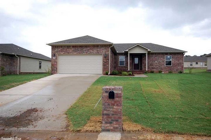 4 Bedroom, new build! in the Brand new Magnolia Estates, Cabot school district.  Home has custom features throughout, crown molding, vaulted ceilings, tumbled stone back splash in kitchen, GE stainless steal appliances, pantry, raised breakfast bar, gutters, ceiling fans with medallions throughout.  Master offers large walk in closet and double sink vanity! large yard with privacey fence already installed, home includes a 1 year builders warranty, Home qualifies for the RD loan!