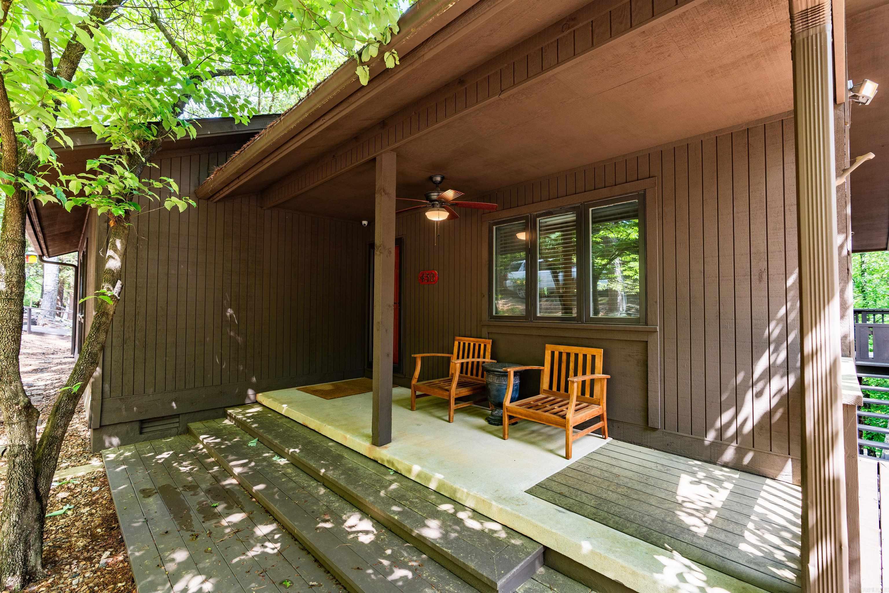 EDEN ISLE CONDO, within walking distance of the beautiful RED APPLE INN!! Features include gas fireplace, new counter tops, new appliances, low maintenance hard flooring throughout, some furnishings will convey, deck in the trees and a spectacular fire pit next to this unit! Units 430 & 432 have interior access to each other. Decks can be shared or privatized w/ lockable barn door! The Eden Isle Marina is just a short golf cart ride away so come enjoy Greers Ferry Lake. A wonderfully unique opportunity, come check out this condo in the woods. The adjoining unit is also for sale.