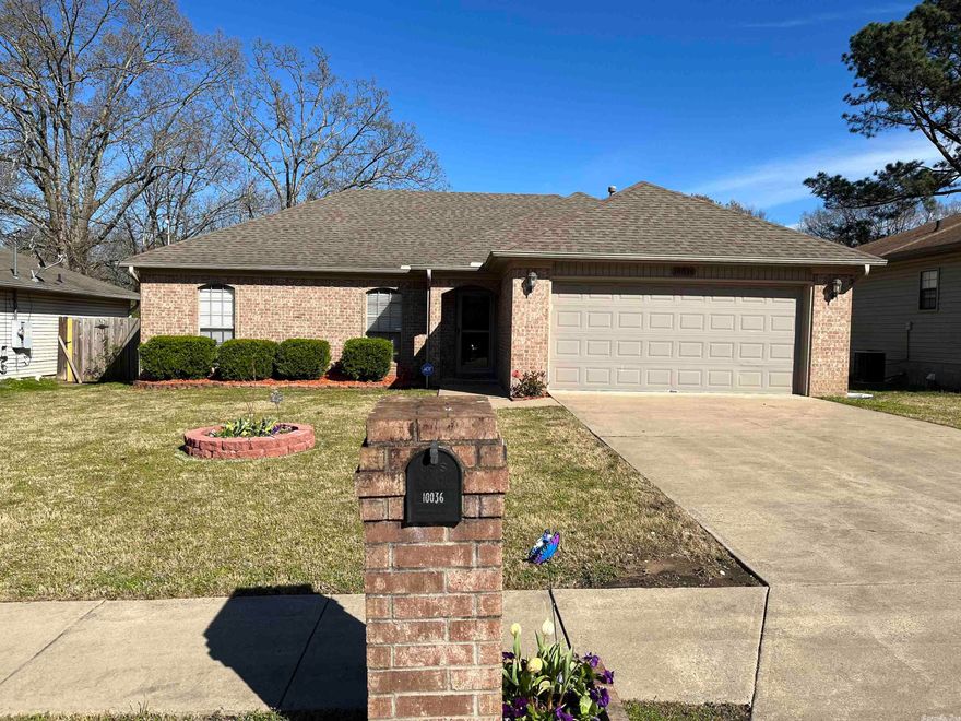 Perfect for first-time home buyer! Cozy home with tray ceiling and corner fireplace in great room. Nice sized bedrooms. Oversized primary suite with walk-in closet and ensuite bathroom. Fully fenced backyard. New dishwasher. Carpet replaced within the last 3 years. New hot water heater and roof installed in 2016. Refrigerator and washer/dryer stays with the home. Call to schedule a showing before it is too late and see all this home has to offer!