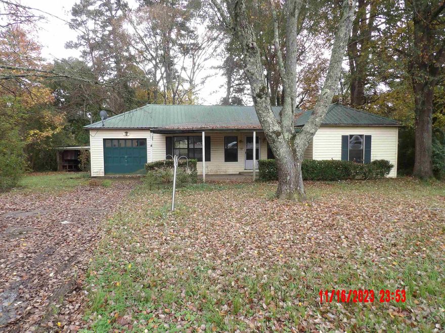 This quaint 2BR/1.5BA beauty is waiting for you with covered front porch, detached garage, storage & covered patio.  Needs some TLC.    Property to be sold; AS IS, WHERE IS, NO REPAIRS!!!