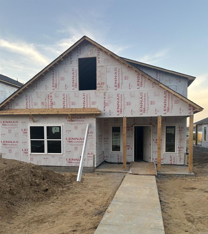 This beautiful Ellie plan is a two-story home that is host to a spacious and flexible open-concept layout on the first floor, blending the kitchen, living room and dining room to encourage simple transitions and multitasking. One bedroom is located off the entry, and a luxurious owner’s suite is nestled into a private rear corner with a full bathroom and walk-in closet. An additional bedroom shares the second level with a versatile bonus room.  **SEE SHOWING REMARKS & AGENT REMARKS FOR IMPORTANT INFORMATION**