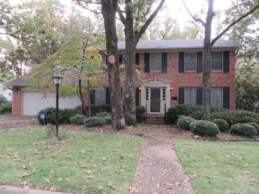 One owner, all brick well maintained home with park like backyard. Spacious kitchen with desk, double oven, gas cook top and large pantry. Oversize laundry room and 2 living areas for versatility. Tile showers and built-ins in bedroom. In home generator, sprinkler in front and alarm system. Roof approx 8 years old. Great location near shopping and heart of Little Rock.