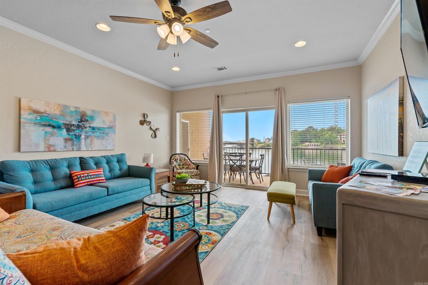 Beautifully updated Ground Level Lakefront Condo.  This 2 bedroom, 2 bath condo was gutted to the studs and redone in February 2023.  Kitchen has granite counter tops, wrap around breakfast bar and stainless-steel appliances.  LVP floors throughout.  Balcony overlooking beautiful lake Hamilton.  Watch the fireworks from the back deck.  This condo comes with a boat slip and designated covered parking spot. Outside city limits so Short term rentals allowed, and no permit required.  Owner is a licensed Realtor