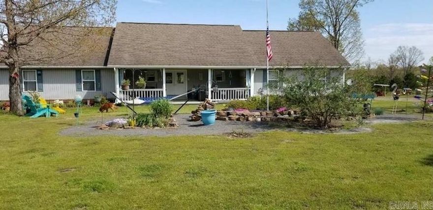 Mountain paradise!  Horseman and Hunters dream!  Beautiful, clean and cozy!  Quiet country living with amenities plus just 15 minutes to beautiful Greers Ferry Lake!  This 35 acre property has it all.  A modern, 4 bedroom, 2 bath, 2400+ square foot house has spacious rooms and a welcoming open concept, a large 40 X 60 foot barn with shop, tack room, horse shed and stall, plus a round pen and arena complete with announcer's stand and heading and heeling boxes, are just the beginning of this property. Other features include separate fenced pastures with water source, small animal barn, greenhouse, garden shed and orchard.  Bonus- an off-grid tiny house with a stocked pond, ready to entertain visitors or use as an AIRBNB.  Wooded acreage has winding trails, and wildlife is abundant- deer, turkey, etc.  The modern home is equipped with stainless steel appliances, carpet, granite countertops, a large front porch, new roof and deck with beautiful views.  A home security system ensures peace of mind and extends to the barn.  Tons of storage throughout the home.  A large 2 1/2 car garage with BONUS steel storm shelter.    Call listing agent for appointment.  Tim Wilf 501-940-6746