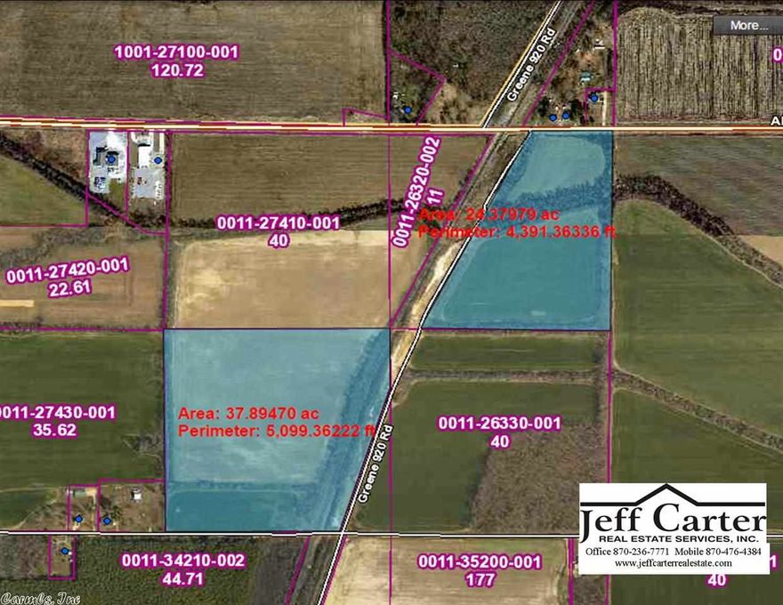 Great piece of land for investors. 62 Acres +/- located just south of town.