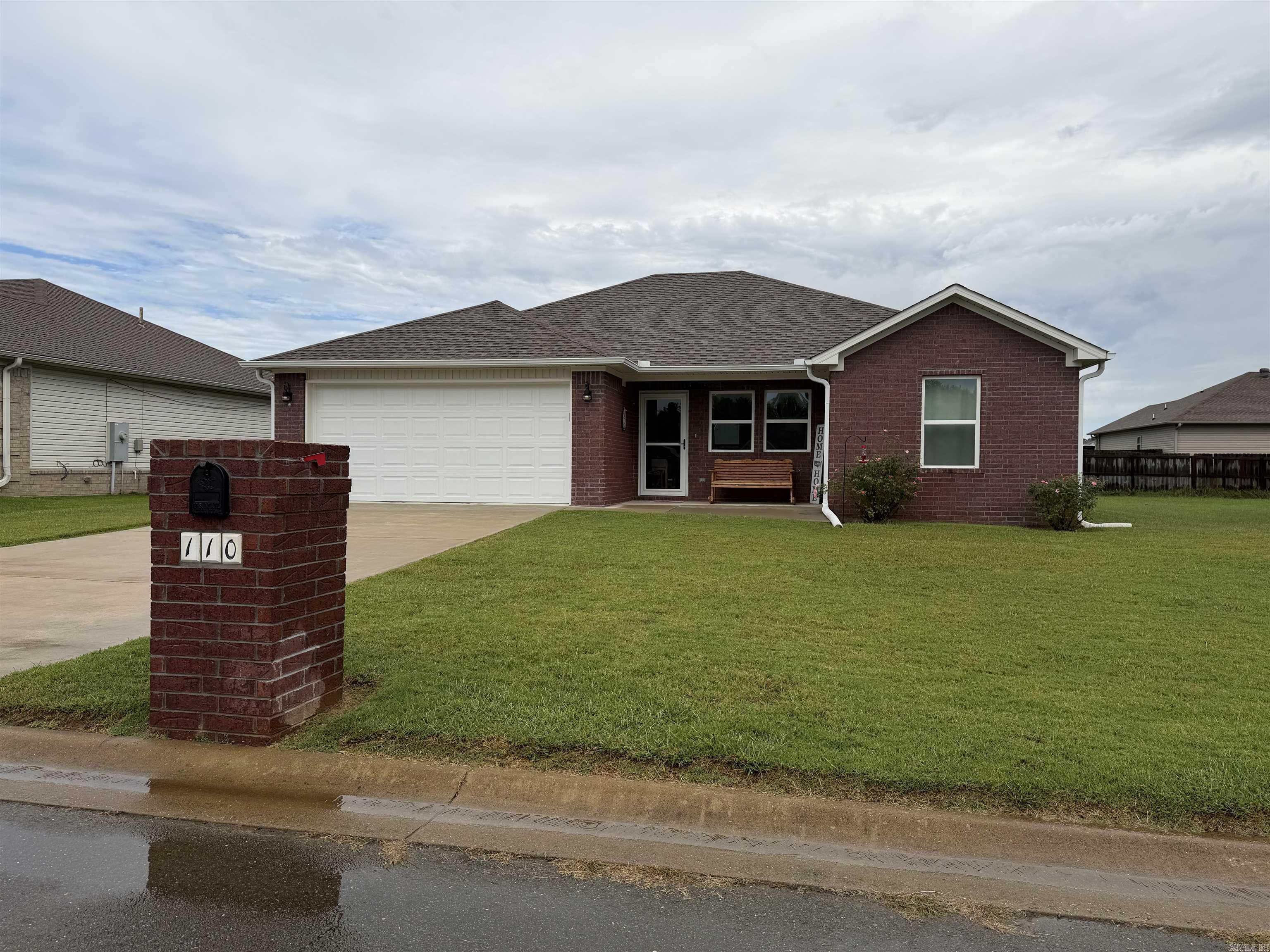 Custom Built Brick Home on a Quiet Cul-de-Sac — 3 bed • 2 bath • 1,292 sq ft Pristine, custom-built home in a peaceful cul-de-sac setting, close to Beebe, Vilonia and Conway. Designed for low maintenance living and accessibility. Bright, open interior features a vaulted ceiling, neutral finishes throughout, and wider doorways offer convenience for all stages of life. Key features - 3 bedrooms, 2 baths; 1,292 sq. ft. - Beebe brick exterior; maintenance-free yard - Vaulted ceilings; ceiling fans throughout (including porches) - Granite countertops throughout - 2-car garage with outdoor entrance pad - Front and back porches facing north and south for year-round comfort - Glass storm doors provide additional light and security - Quiet neighborhood set away from the highway - Neutral color palette — move-in ready and suitable for all stages of life. Pictures do not do justice to how perfect this home is. Make your appointment today!