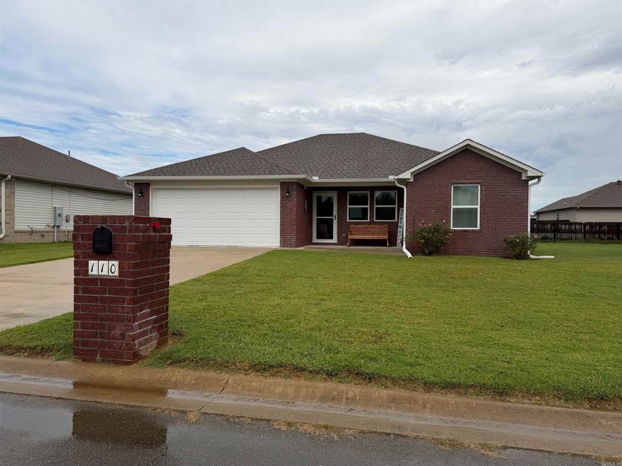 Custom Built Brick Home on a Quiet Cul-de-Sac — 3 bed • 2 bath • 1,292 sq. ft. is priced to sell with interest rates now in 5% interest! what are you waiting for? Located in Beebe, this home is also accessible to commute to Vilonia and Conway and many other communities. Designed for low maintenance living and accessibility, this home feels like home. Bright, open concept features a vaulted ceiling, neutral finishes throughout, and wider doorways offer convenience for all stages of life. Check out the video https://youtu.be/JlIDtvkIABI.  Key features - 3 bedrooms, 2 baths; 1,292 sq. ft. - Beebe brick exterior; maintenance-free yard - Vaulted ceilings; ceiling fans throughout (including porches) - Granite countertops throughout - 2-car garage with outdoor entrance pad - Front and back porches facing north and south for year-round comfort - Glass storm doors provide additional light and security - Quiet neighborhood set away from the highway - Neutral color palette — move-in ready and suitable for all stages of life. Pictures do not do justice to how perfect this home is. Make your appointment today!